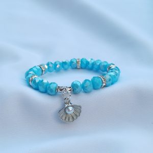 Blue Crystal Shell Bracelet