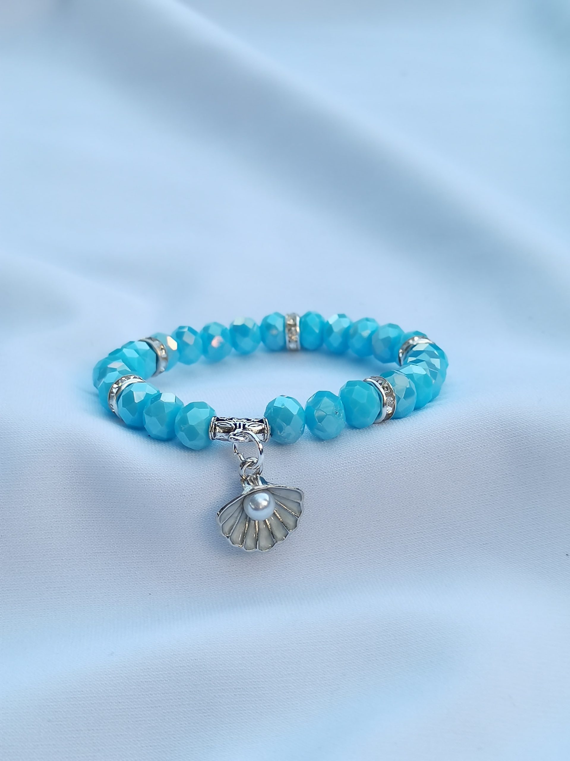 Blue Crystal Shell Bracelet