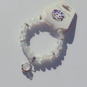 Clear rose crystal bracelet