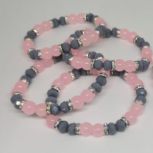 Grey & Pink Bracelet