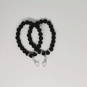 Lava hand heart charm bracelet