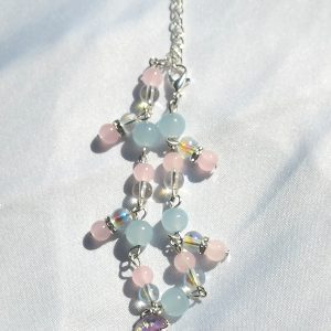 Pink & blue adjustable bracelet