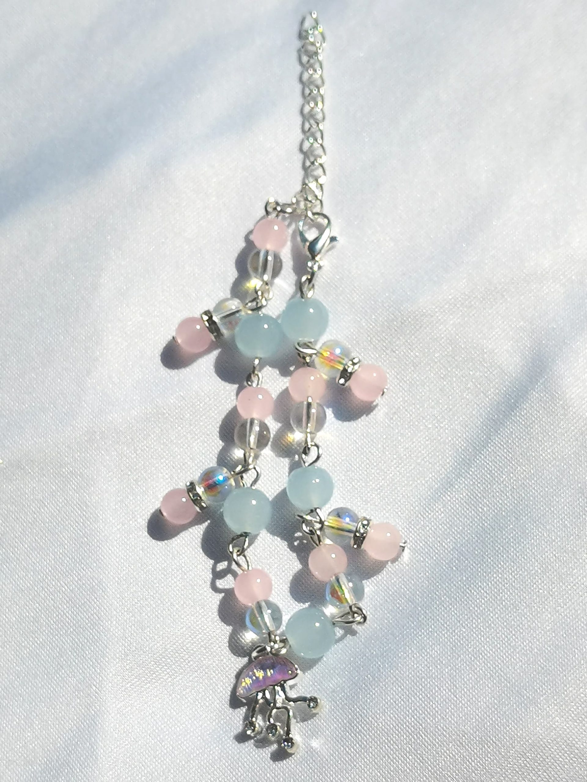 Pink & blue adjustable bracelet