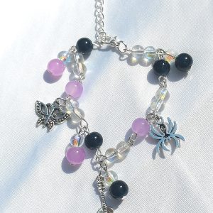 Purple & Black K-Pop inspired bracelet