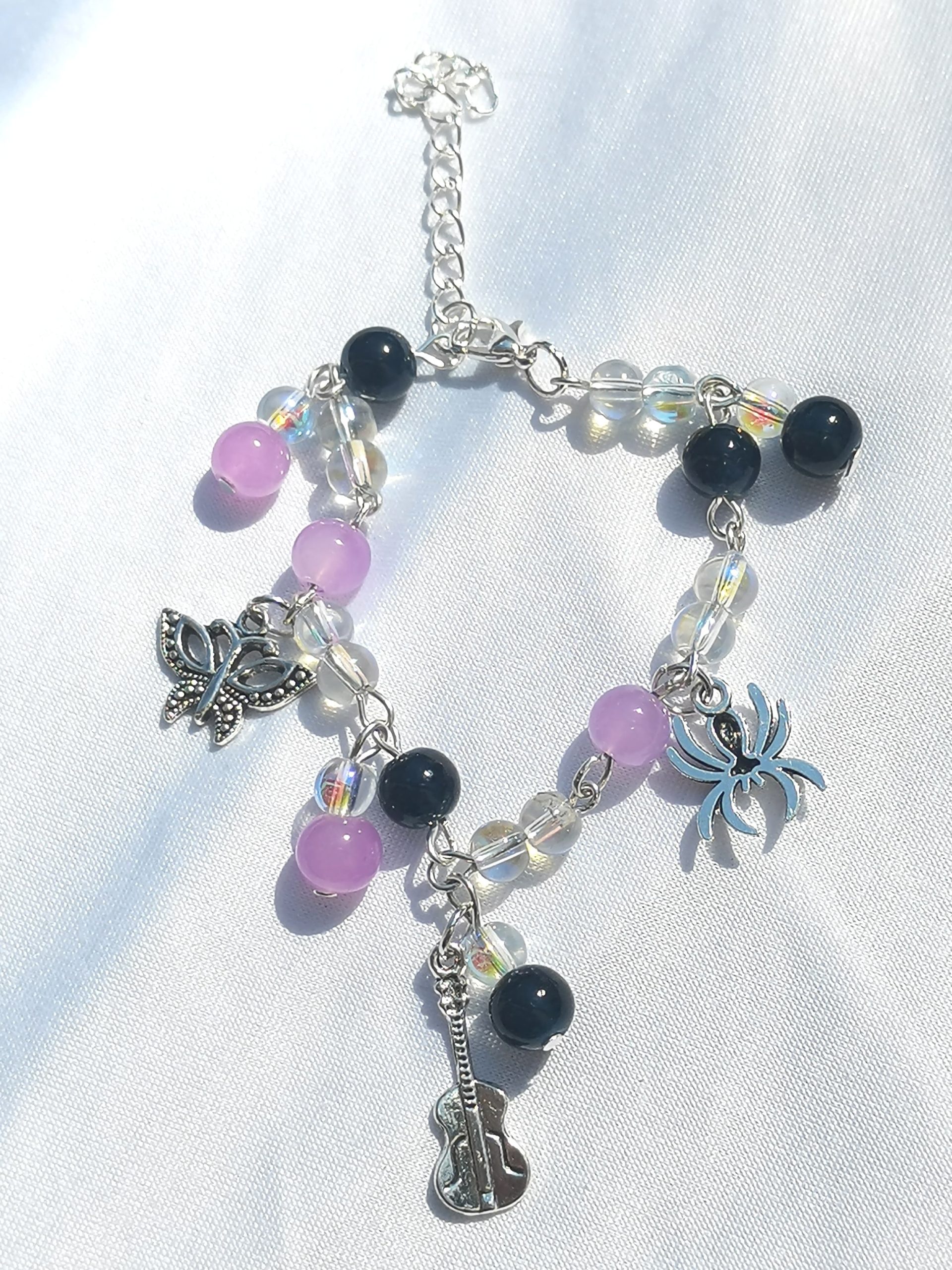 Purple & Black K-Pop inspired bracelet