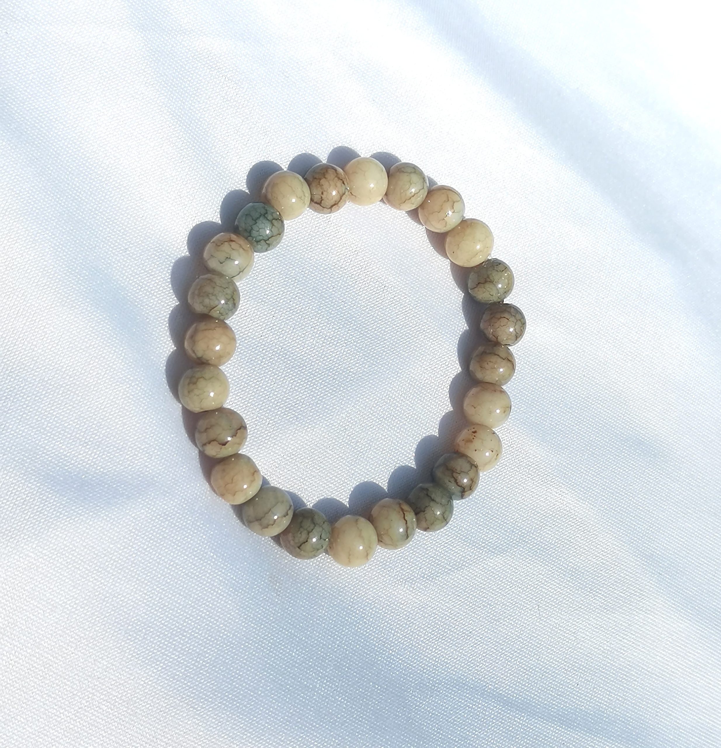 Brown natural beaded bracelet