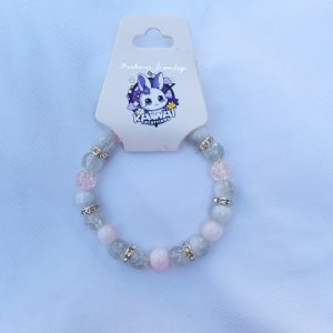 Two tone pink & white bead