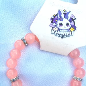 Salmon & Silver Bracelet