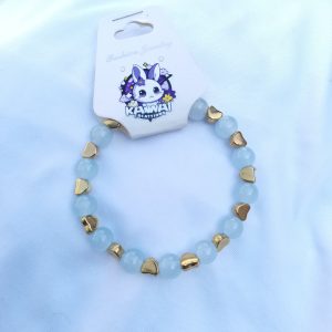 Blue and Gold heart bracelet