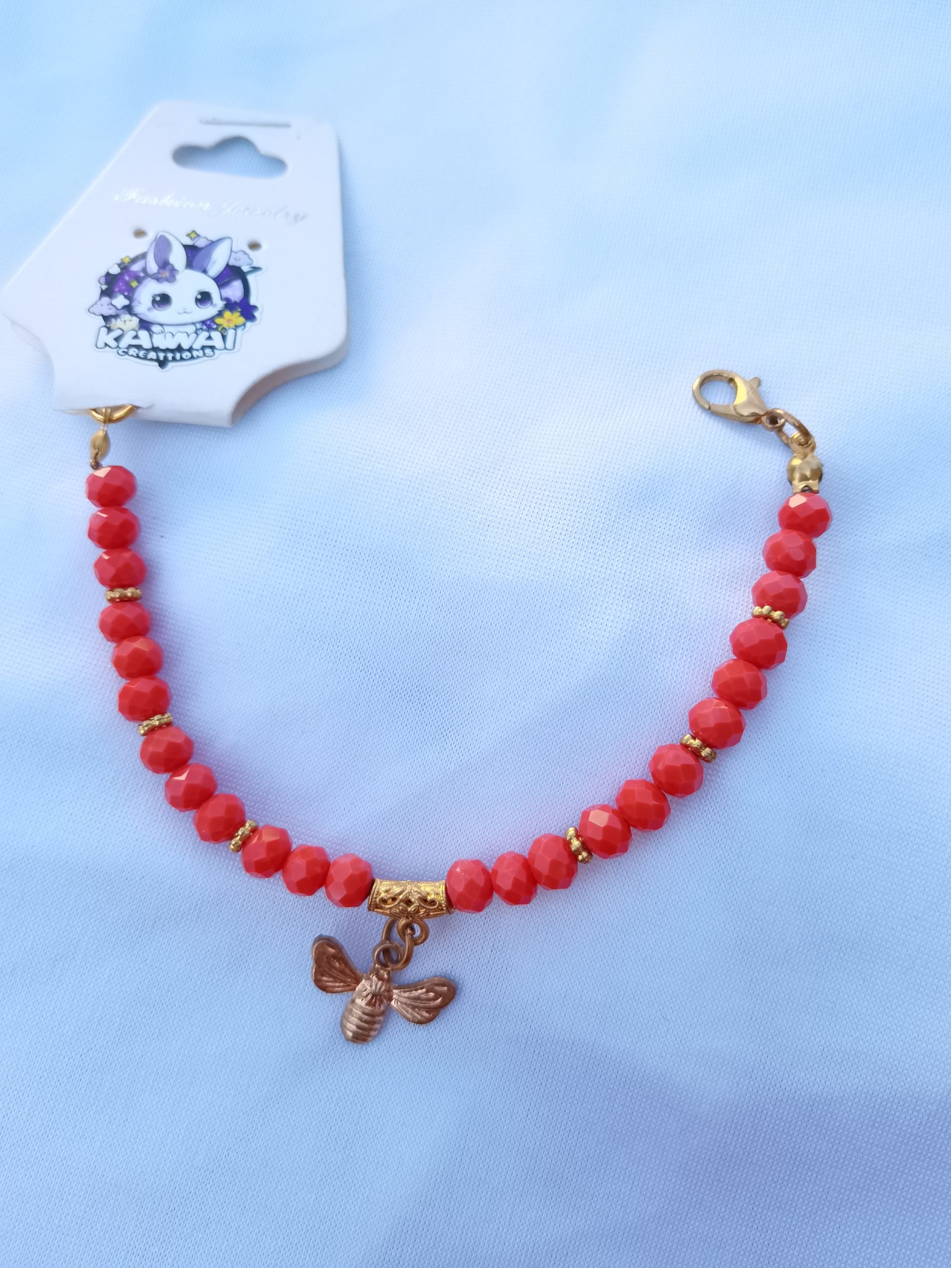 Crystal rust adjustable bracelet