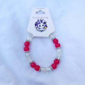 Crackling white and pink cranberry
