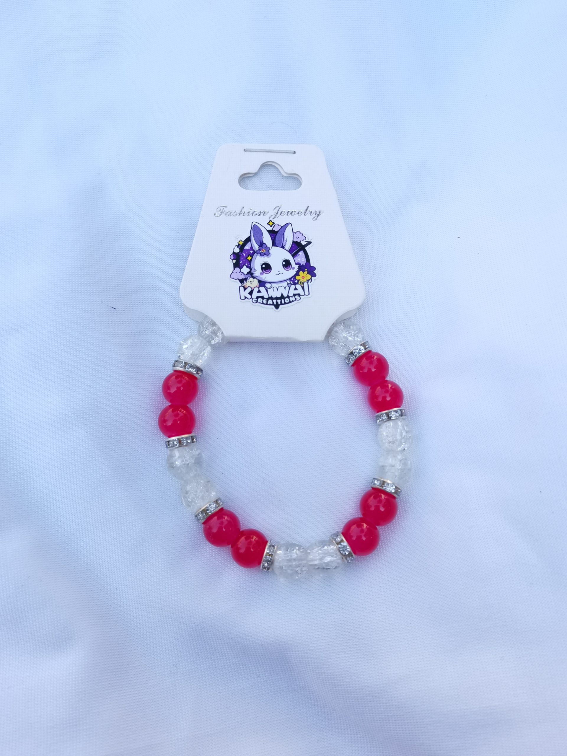 Crackling white and pink cranberry