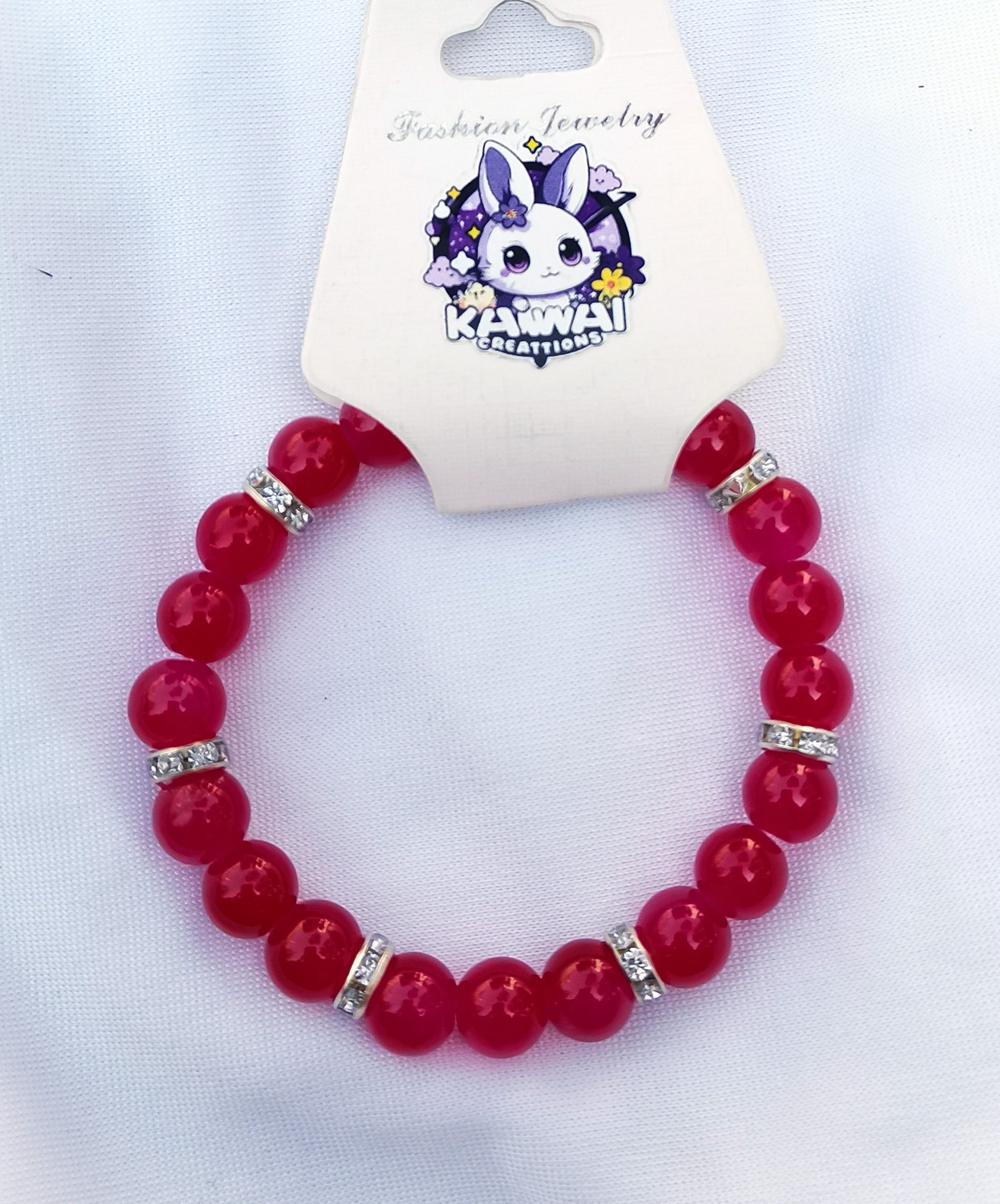 Mulberry with silver spacer elasticated bracelet