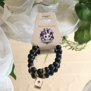 Lava bracelet with "A" diamond charm